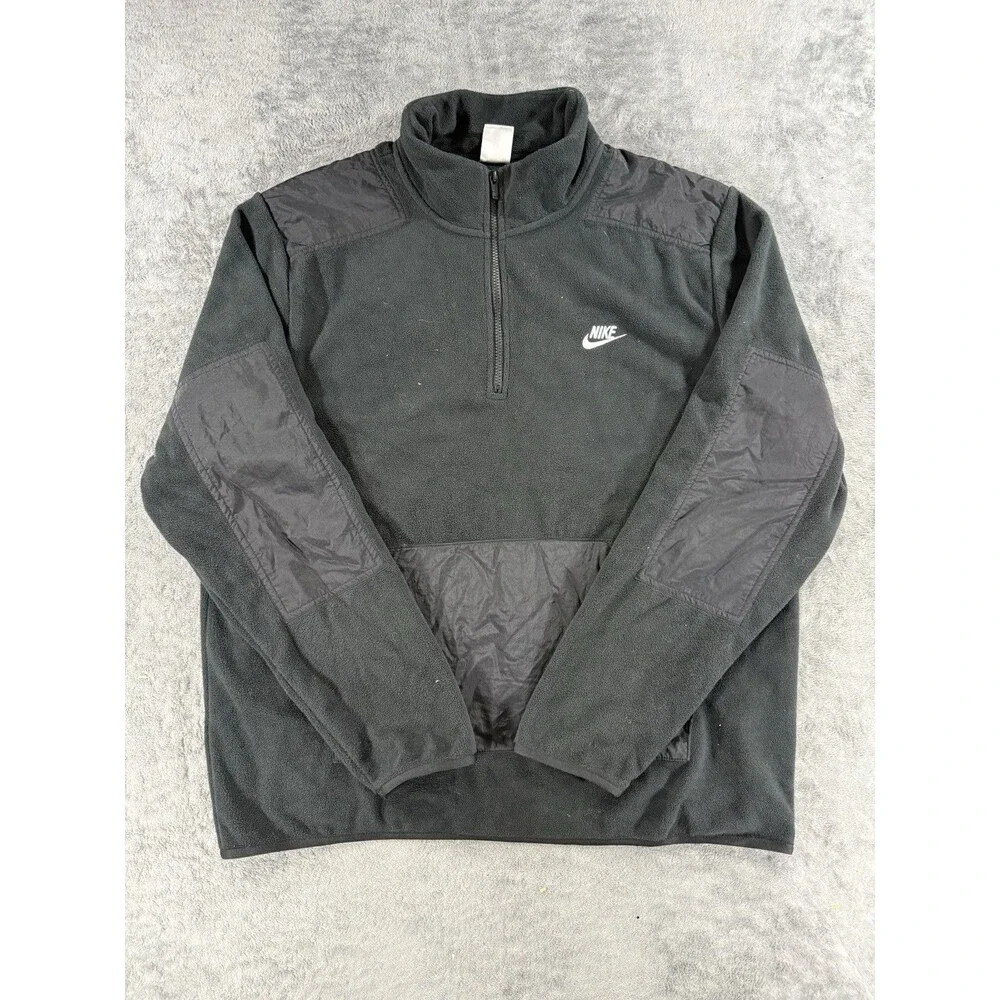 NIKE Men's Black Sportswear Essentials 1/2 Zip Sweatshirt Fleece XL Tall‎ XLT